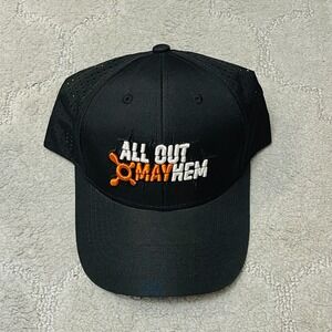Orange Theory Fitness All Out Mayhem Baseball Hat‎ Cap Adjustable Black Gym